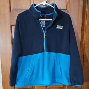 L.L. Bean Blue and Black Zip Up Sweater